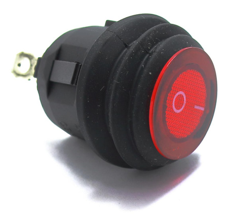 PRZEŁĄCZNIK HERMETYCZNY OKRĄGŁY CZERWONY 230V