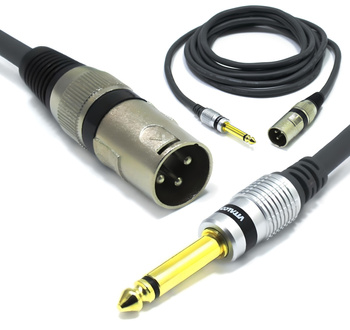Kabel mikrofonowy 7,5m XLR męski Jack 6,3 TS mono do mikrofonu Vitalco MK34