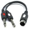 ADAPTER WTYK DIN 5 PIN – 2X WTYK JACK 6.3 TS MONO 6.3mm VITALCO