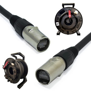 KABEL ETHERCON NEUTRIK NA BĘBNIE 70m SKRĘTKA MOBILNA S/UTP CAT6 RJ-45 CAT.6