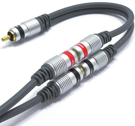 ADAPTER TRÓJNIK ROZDZIELACZ RCA WTYK - 2 GNIAZDA VITALCO RP10