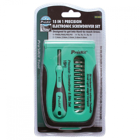 Zestaw końcówek bit/imbus 15szt SD-9804 Proskit
