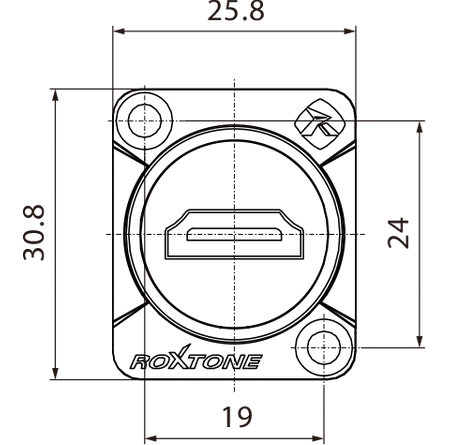 GNIAZDO PANELOWE HDMI ROXTONE RAH14D