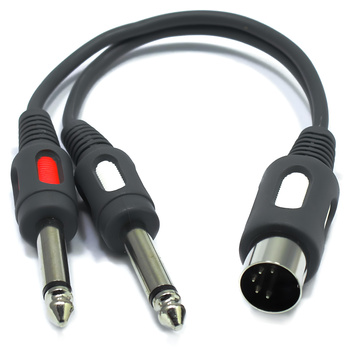 ADAPTER WTYK DIN 5 PIN – 2X WTYK JACK 6.3 TS MONO 6.3mm VITALCO