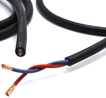 KABEL GŁOŚNIKOWY BANAN 5m 2x2.5mm2 KLOTZ MIEDŹ OFC LY225 WTYK BANANOWY