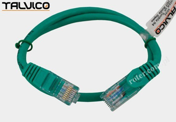 Patch cord UTP kat.5e 1,0m zielony 5p41