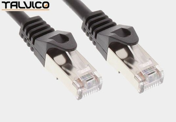 Patch cord FTP kat.5e CCA 2,0m czarny 5P45