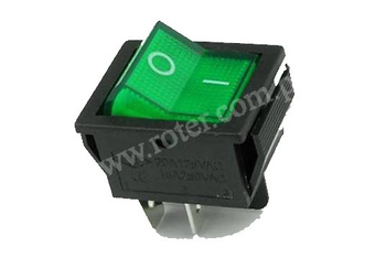 PRZEŁĄCZNIK PODŚWIETLANY ZIELONY AC