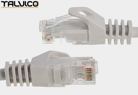 Patch cord UTP kat.5e CCA 1,0m szary 5P31 Talvico
