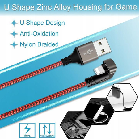 KABEL USB MICRO IPHONE 1M 180 STOPNI