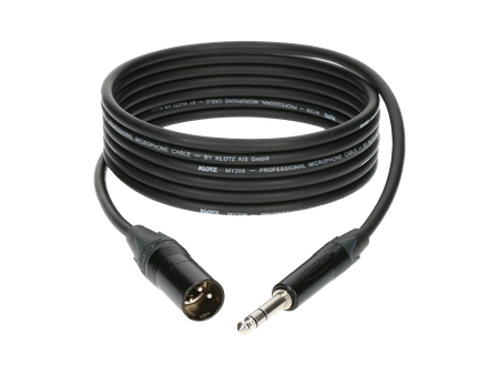KABEL JACK 6.3 STEREO TRS - XLR 3 PIN MĘSKI 2m KLOTZ NEUTRIK