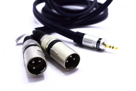 KABEL 2X XLR WTYK JACK 3.5 AUX 1m MK32B STEREO VITALCO