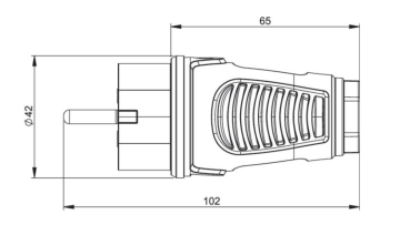 WTYK WTYCZKA GUMOWY SCHUKO TAURUS2 0512-SR IP54 Z UZIEMIENIEM PCE 230V 16A