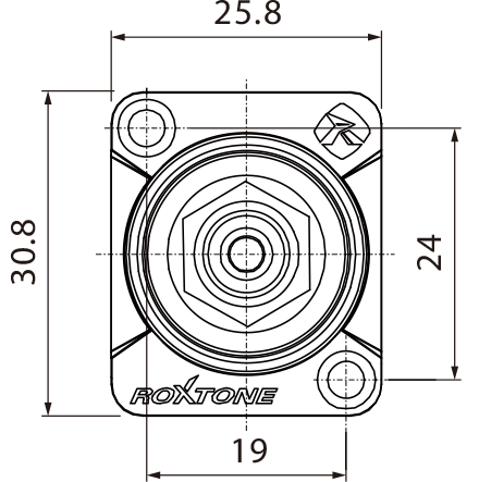 GNIAZDO PANELOWE RCA CINCH ROXTONE RF2D-N-R
