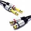 ADAPTER 2x JACK 6,3 MONO 2X GNIAZDO RCA VITALCO