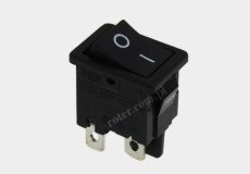 Przeł. kołyskowy mały 4pin/2poz czarny 8A HQ on-off