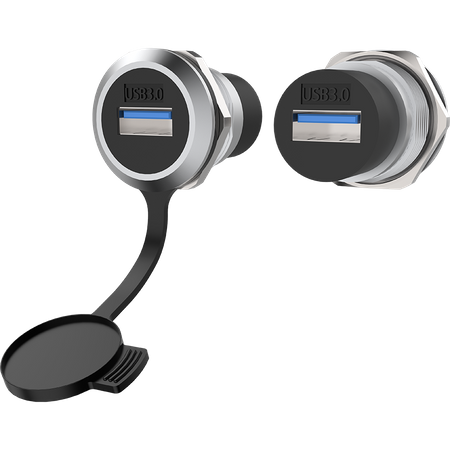 GNIAZDO USB 3.0 MONTAŻOWE ROXTONE RAU3D24-C PANELOWE ZE ZAŚLEPKĄ