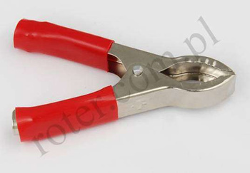 ZŁĄCZE AKUMULATORA KROKODYL 15A CZERWONY