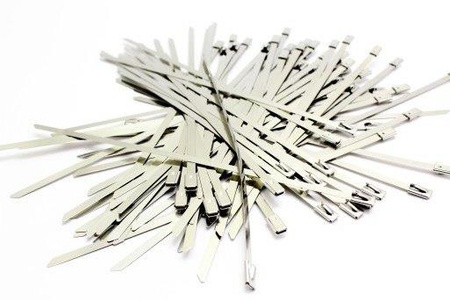 OPASKI STALOWE ZACISKOWE 250X4.6 METALOWA 100 SZTUK OPASKA STALOWA