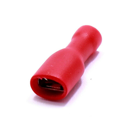 KONEKTOR IZOLOWANY PEŁNY ŻEŃSKI RED 4,8mm 100 sztuk