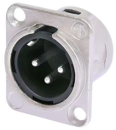 GNIAZDO XLR 3 PIN MĘSKIE TABLICOWE NC3MD-L-1 NEUTRIK PANELOWE DO OBUDOWY