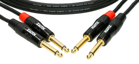 KABEL 2X JACK 6.3 - 2X JACK 6.3mm 1.5m KLOTZ