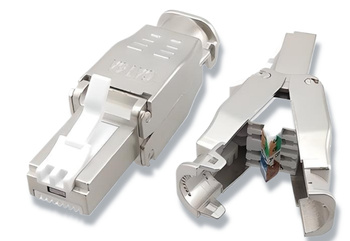 Wtyk 8P8C kat. 6a okrągły drut FTP beznarzędziowy