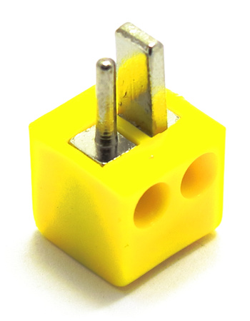 WTYK GŁOŚNIKOWY SKRĘCANY DIN 2 PROSTY UNITRA RADMOR ŻÓŁTY 10 SZTUK