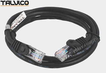 Patch cord UTP kat.5e CCA 2,0m czarny 5P31