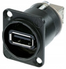 GNIAZDO USB 2.0 MONTAŻOWE NEUTRIK NAUSB-W-B PANELOWE USB A