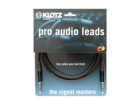 KABEL JACK - JACK 6.3 TRS KLOTZ B-3 1m STEREO B3PP1K0100 DUŻY JACK 6,3MM