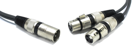 KABEL ADAPTER ROZDZIELACZ XLR MĘSKI - 2X XLR ŻEŃSKI 1,5m SPLITTER VITALCO