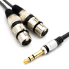 KABEL 2X WTYK XLR ŻEŃSKI JACK 6.3 STEREO 3m MK24