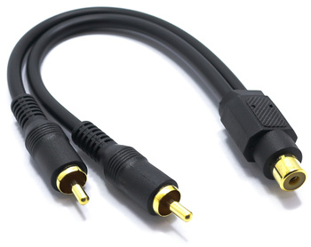 ADAPTER GNIAZDO RCA CINCH NA 2X WTYK RCA KABEL VITALCO