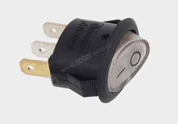 Przeł. podśw. owalny AC biały