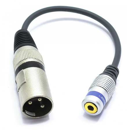 ADAPTER MIKROFON XLR MĘSKI GNIAZDO JACK 3.5 TRRS PRZEJŚCIÓWKA XLR AUX 3,5