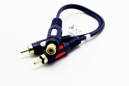 ADAPTER PRZEJŚCIE GNIAZDO RCA NA 2* WTYK RCA KABEL