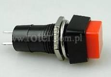 Przełącznik przyciskowy kwadratowy plastik 80A, on-off, czerwony