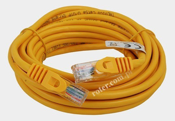 Patch cord UTP kat.5e CCA 5,0m żółty 5P31