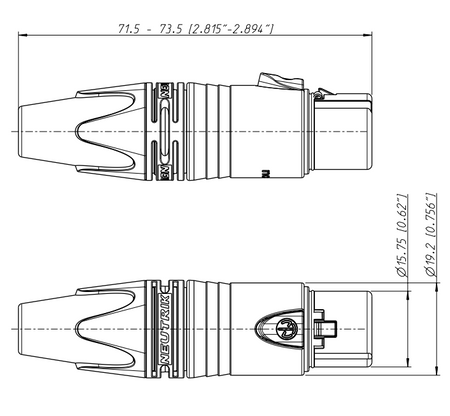 WTYK XLR 3 PIN ŻEŃSKI NC3FXX-B NEUTRIK CZARNY MIKROFONOWY NA KABEL