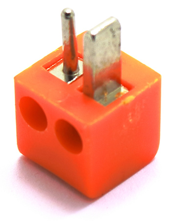 WTYK GŁOŚNIKOWY SKRĘCANY DIN 2 PROSTY UNITRA RADMOR POMARAŃCZOWY 10 SZTUK