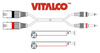 KABEL 2x XLR MĘSKI- 2x JACK 6,3 MONO 1,5m VITALCO MKP13