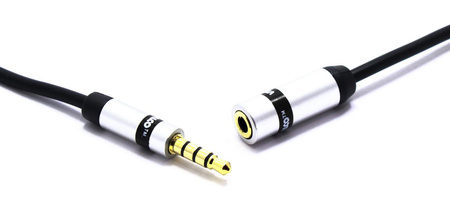 PRZEDŁUŻACZ AUX MINI JACK 3,5 4 POLOWY 2M SLIM JKP50 VITALCO