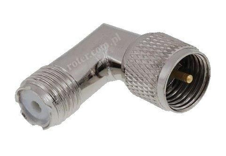 PRZEJŚCIÓWKA WTYK MINI UHF GNIAZDO MINI UHF KĄTOWA