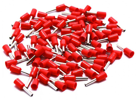 TULEJKA IZOLOWANA KABLOWA ZAKOŃCZENIE 1,5mm TULEJKI IZOLOWANE 100 sztuk