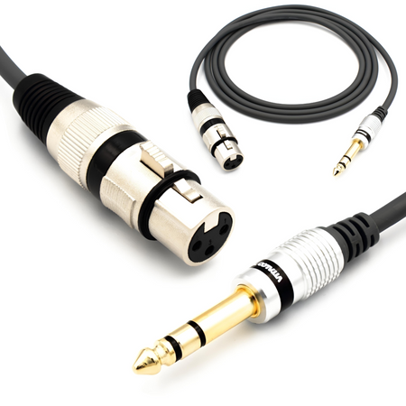  KABEL MIKROFONOWY JACK 6,3 STEREO - XLR ŻEŃSKI 7,5M MK20A