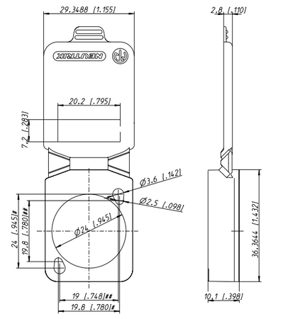 OSŁONA GNIAZD ZŁĄCZ PANELOWYCH OBUDOWA SCDX NEUTRIK ZAŚLEPKA