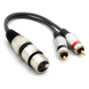 ADAPTER PRZEJŚCIÓWKA WTYK XLR 3 PIN ŻEŃSKI NA 2X WTYK RCA VITALCO