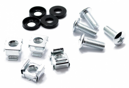 ŚRUBY DO SZAF RACK M6 KOMPLET X4 ŚRUBY MONTAŻOWE