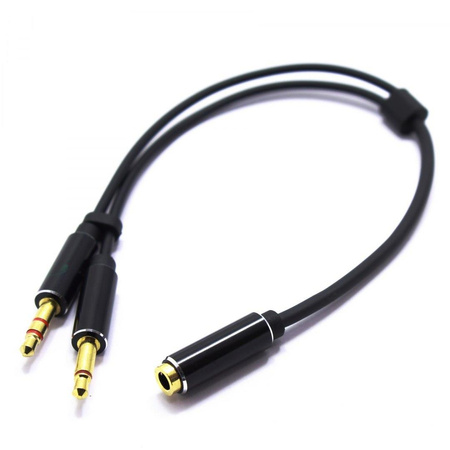 ADAPTER AUX 3,5 SŁUCHAWKI MIKROFON JACK 4 POLOWY SLIM